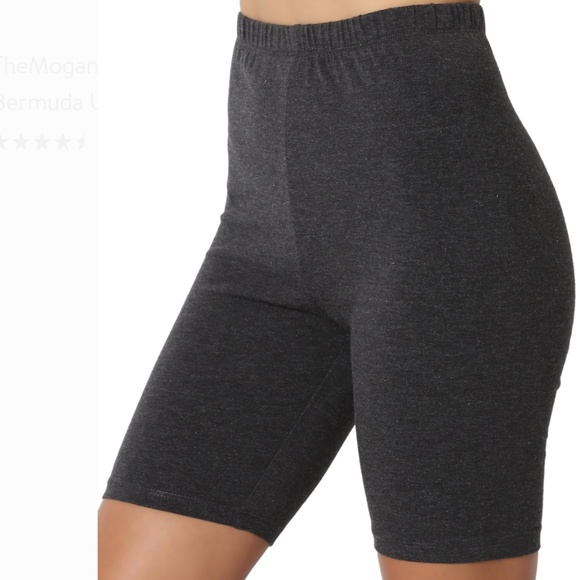 Large mid-thigh high rise cotton active short - Picture 2 of 3